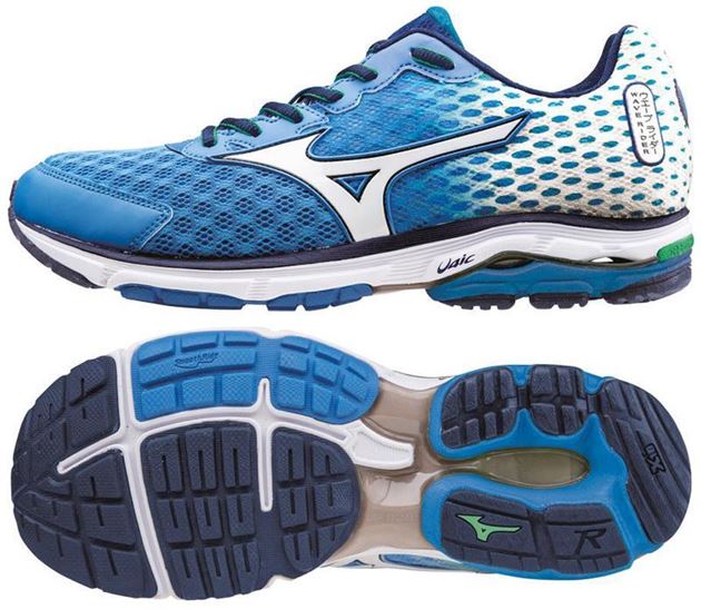 Mizuno Wave Rider 18 Bla Hvit Fotballsko.no Sko fra Adidas Puma og Mizuno. Nor Contact Sport AS